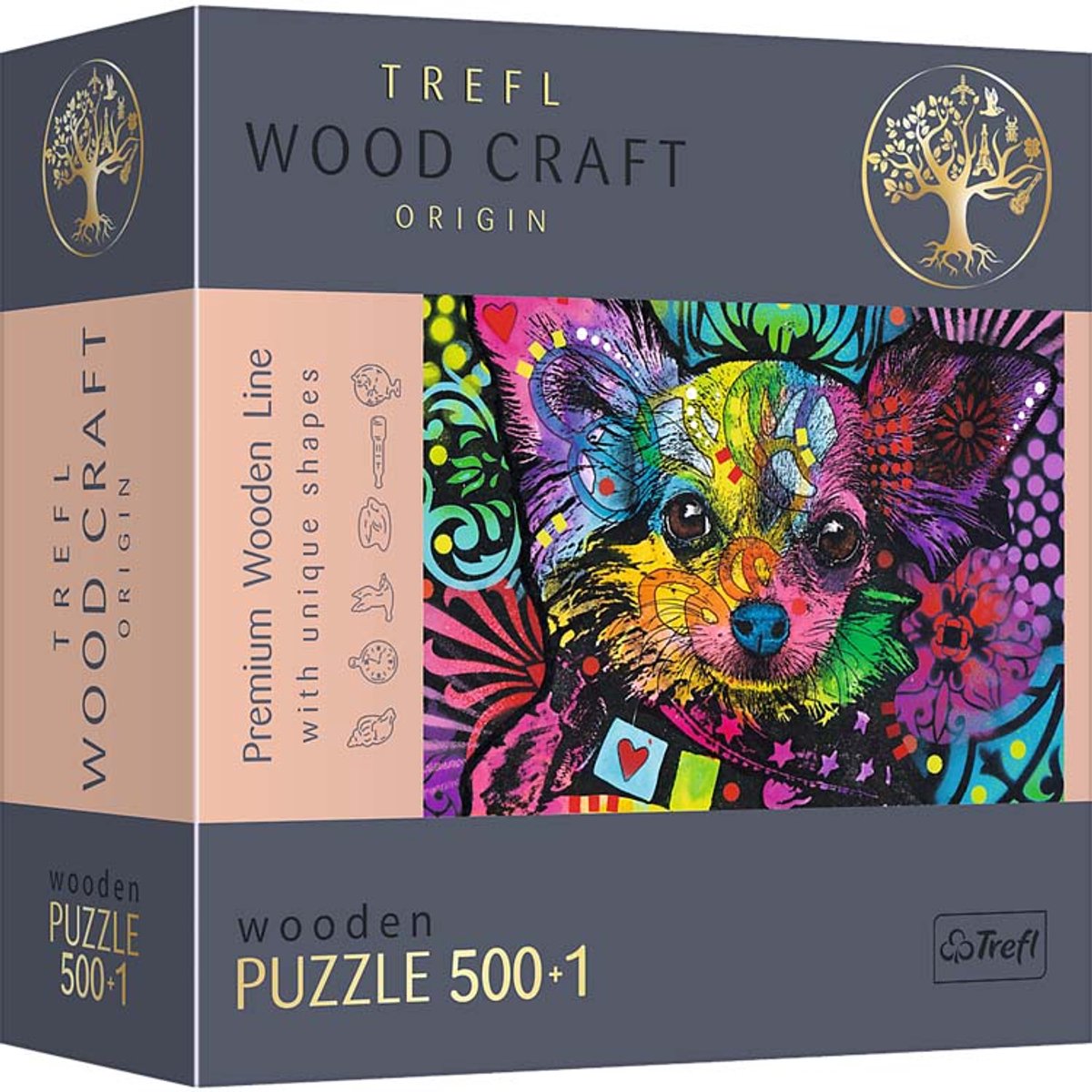 Trefl 500+1wp - kleurrijke puppy