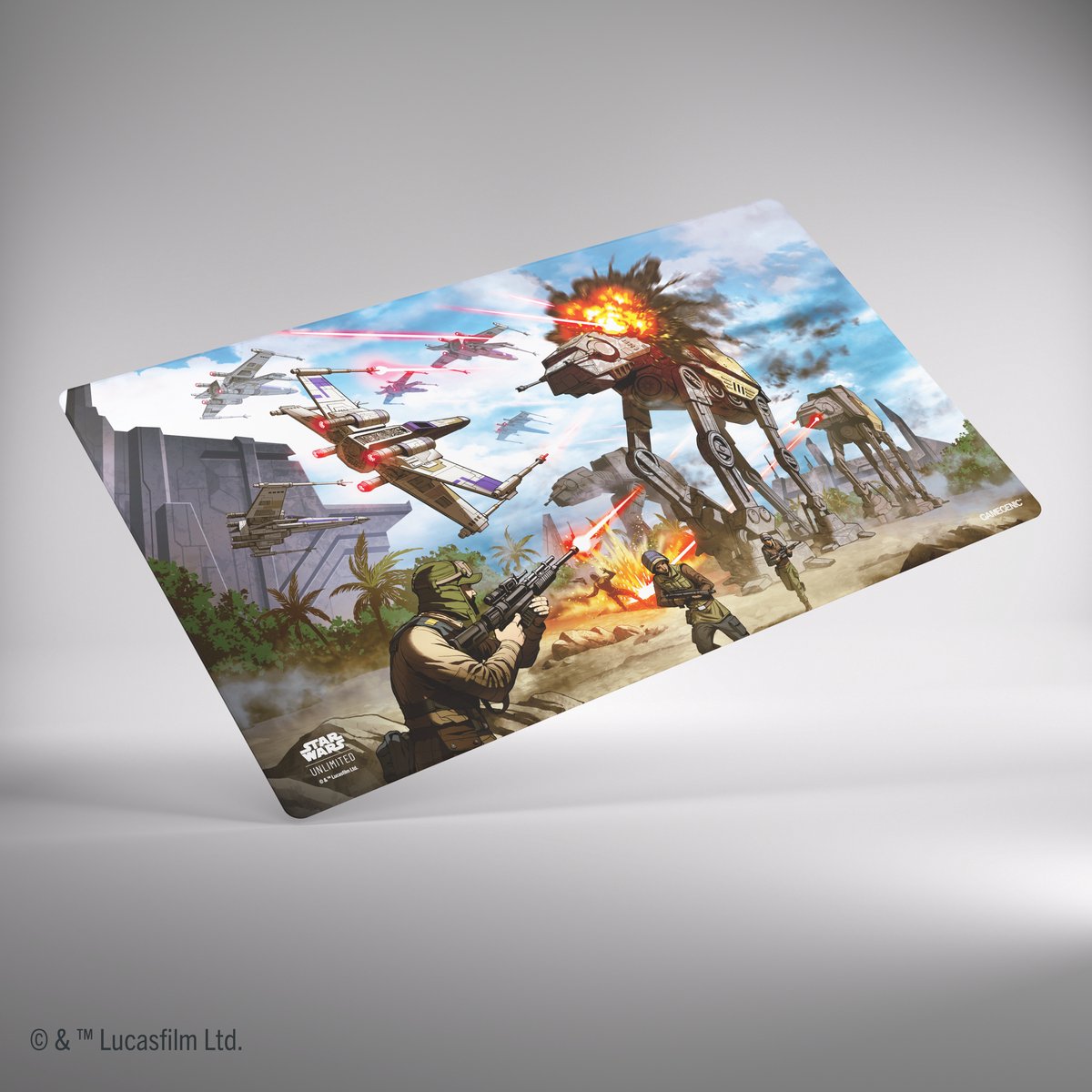 Gamegenic Star wars unlimited playmat battle of scarif - 610 x 350 mm - playmat voor star wars: unlimited -