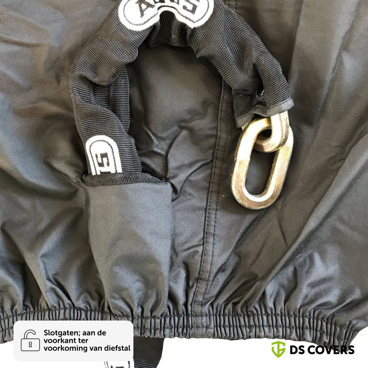 DS COVERS Cup scooterhoes buiten – waterdichte regenhoes voor scooter – uv- weerbestendig – met windscherm – maat l –