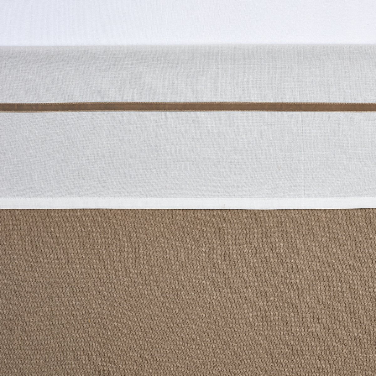 Meyco baby bies ledikant laken - taupe - 100x150cm - 0.3 tog