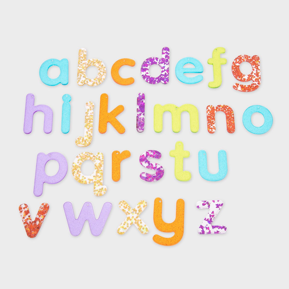 TickIT ® doorschijnende regenboog glitterletters