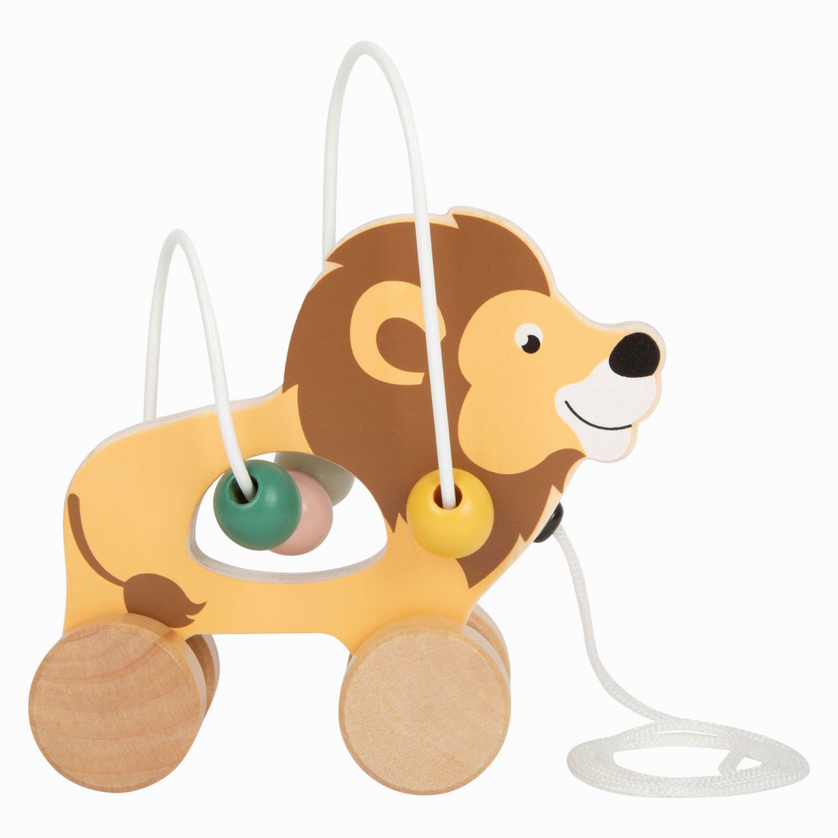 Small Foot - houten trekfiguur met motoriekspiraal safari