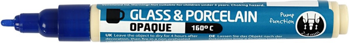 Creativ Company Cc glas- en porseleinstift dekkend donkerblauw