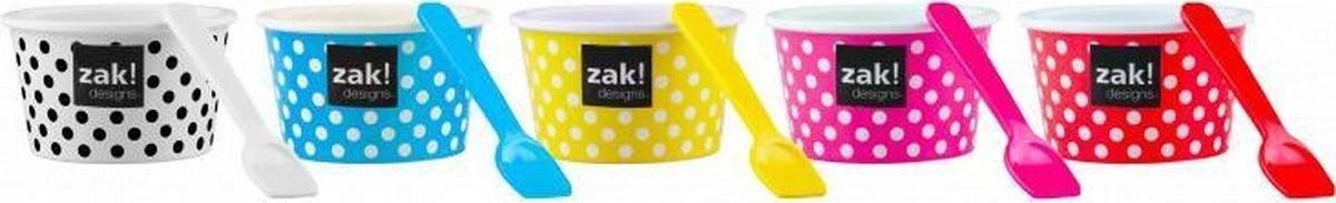Zak!Designs dotty ijsbeker - ijscoupe - ijsvormpjes – 250 ml - blauw