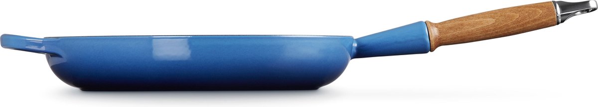 Le Creuset koekenpan signature - azure - ø 28 cm 2,6l - geëmailleerde anti-aanbaklaag - duurzaam, vaatwasserbestendig en perfect voor gezond bakken en braden