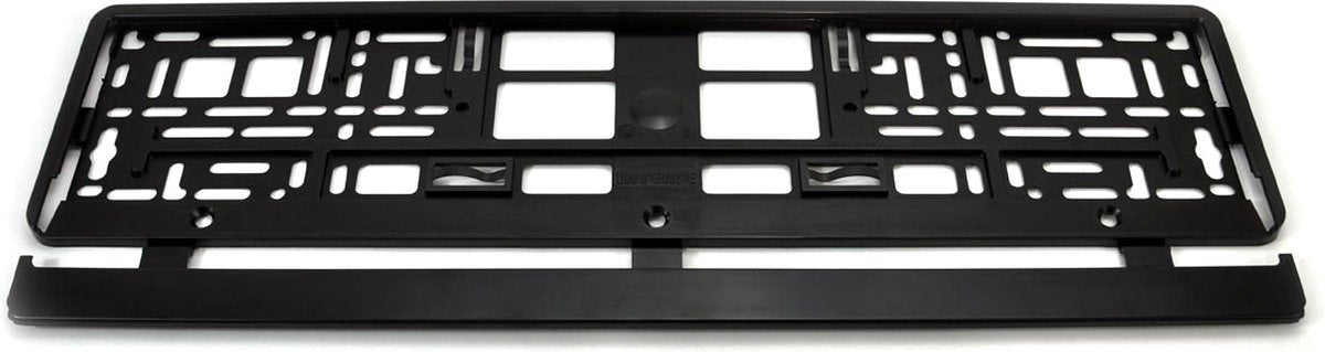 Merkloos Sans Marque Kentekenplaat houder hard - zwart - voor plaatmaat: 520x110mm - enkel 1 stuk