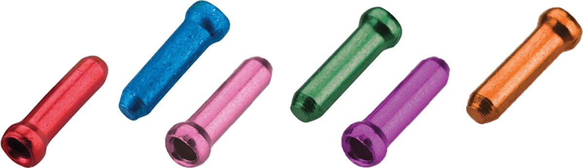 JAGWIRE Cable tips - brake or shift (500pcs) - red blue pink purple orange green