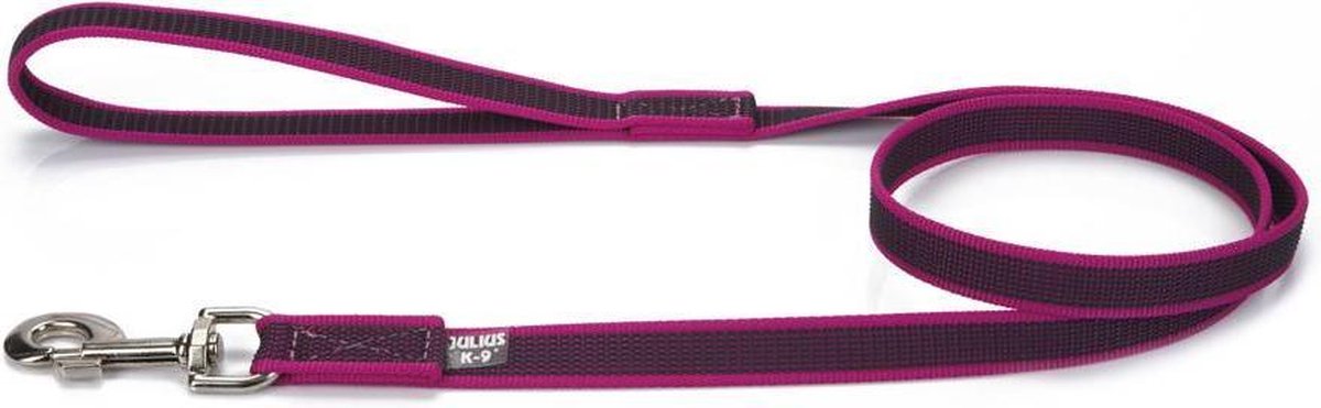 Julius K9 anti slip hondenriem roze met handvat 3m (20mm)