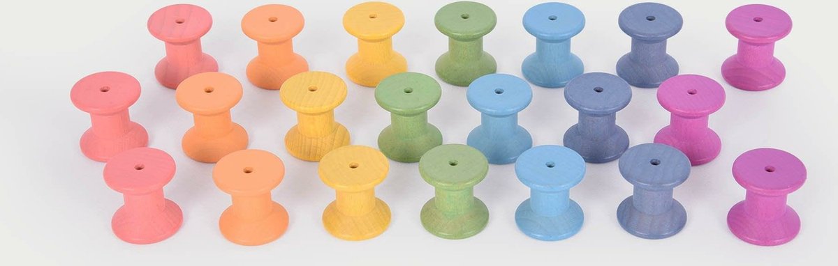 TickIT ® regenboog houten spoelen