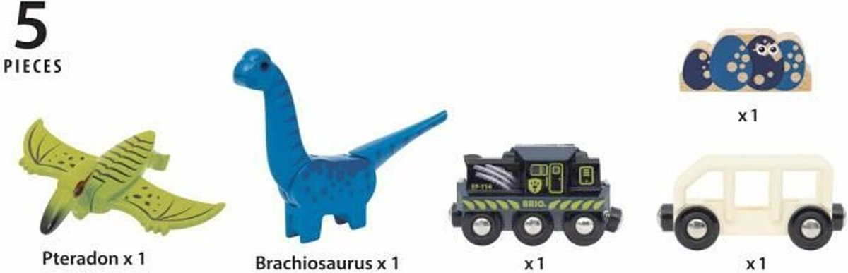BRIO world dinosaur battery train - trein met batterij