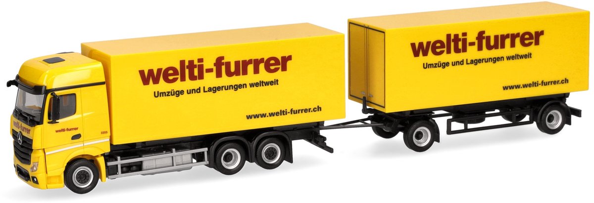 Herpa Mercedes benz actros bigspace wissellaadbakken welti-furrer