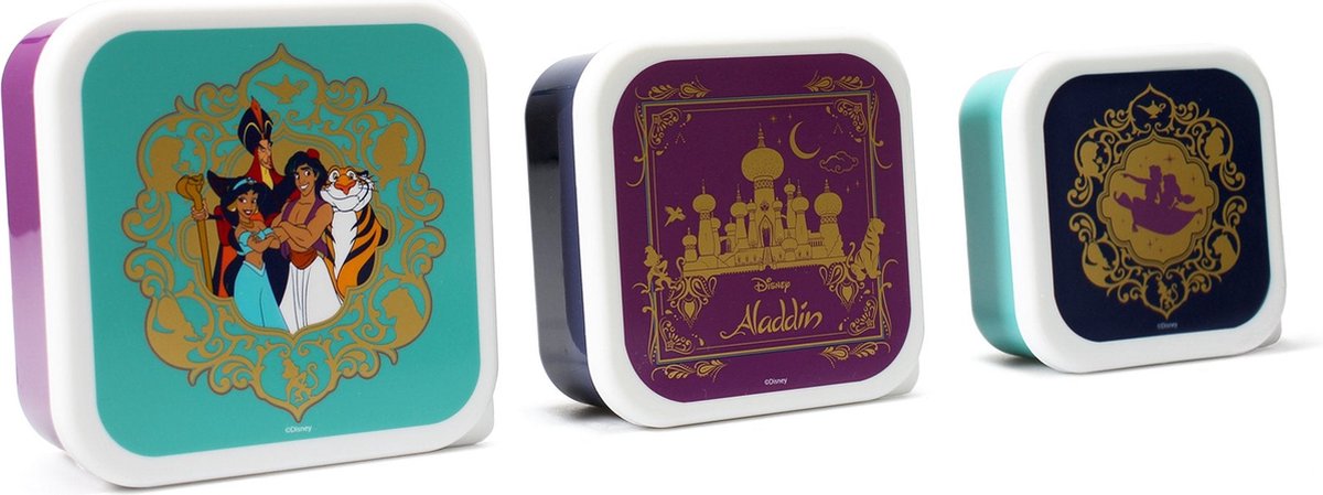 Half Moon Bay Disney - set van drie aladdin snackboxen