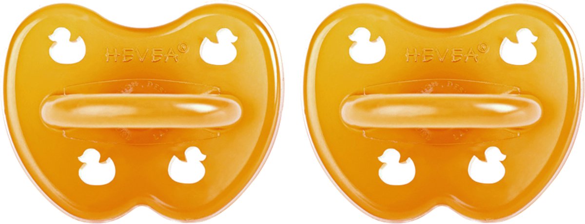 Hevea Two-pack symmetrical teat 3-36 months (natural)