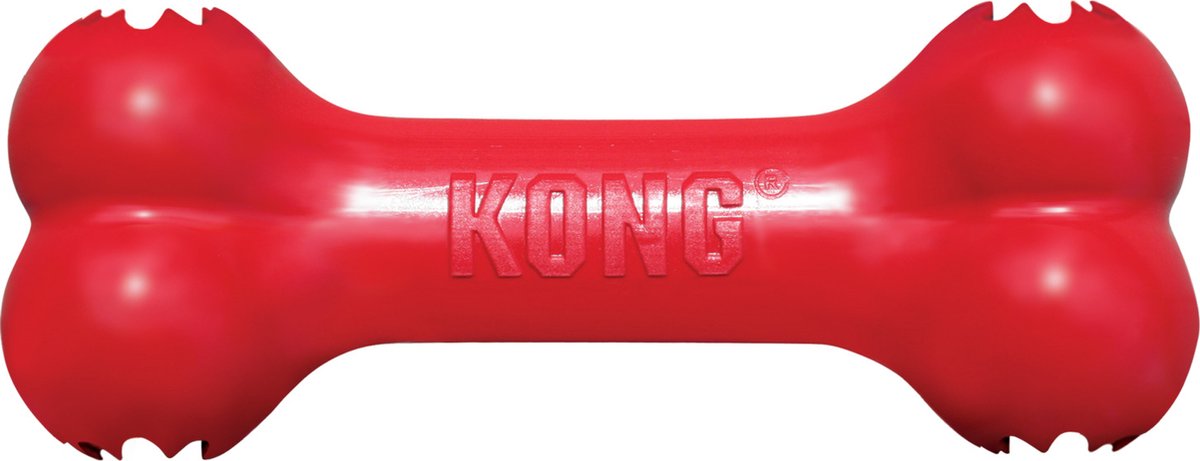 Kong extreme goodie bone l - 22 cm - hondenspeelgoed - rubberen kauwspeeltjes hond - rood