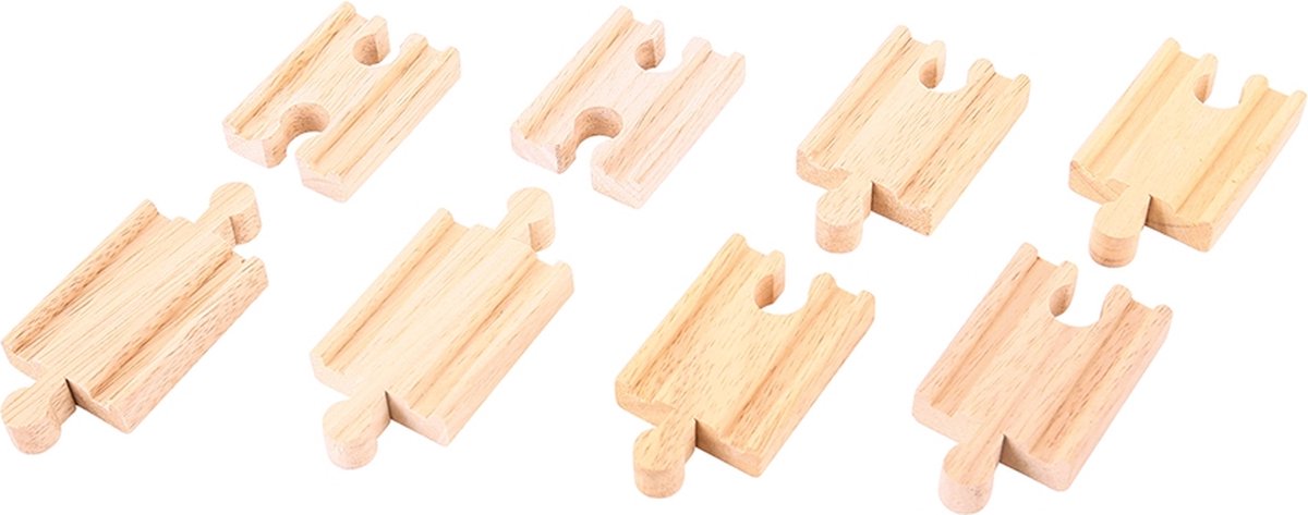 BIGJIGS houten rails - mini, 8st.