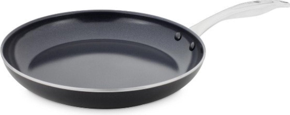 GreenPan brussels keramische antiaanbaklaag koekenpan ø30cm – pfas-vrij – inductie hapjespan – ovenbestendig tot 220°c – vaatwasserbestendig – snelle opwarming – rvs handgrepen – zwart
