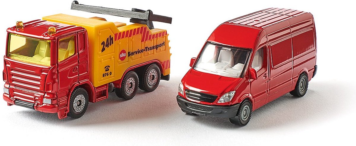 SIKU 1667 afsleepwagen met personenauto