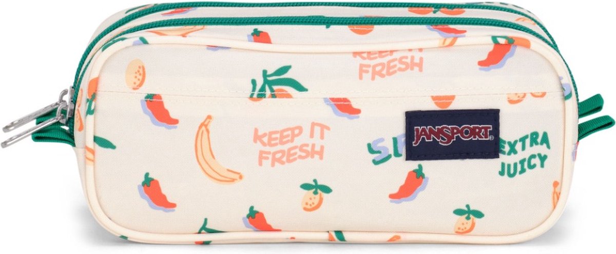 JanSport large accesssory pouch etui - five a day cream