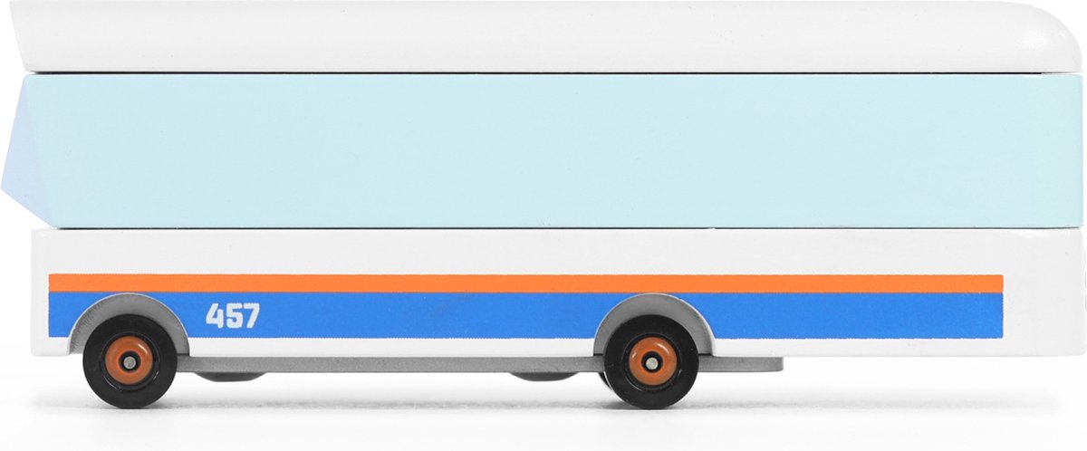 CandyLab speelgoedbus candycar world tiny town bus multicolor hout.