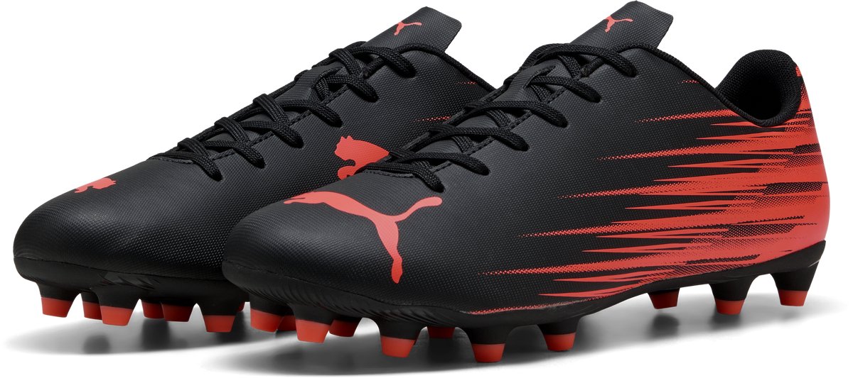 PUMA attacanto ii fg ag unisex sportschoenen - black-glowing red