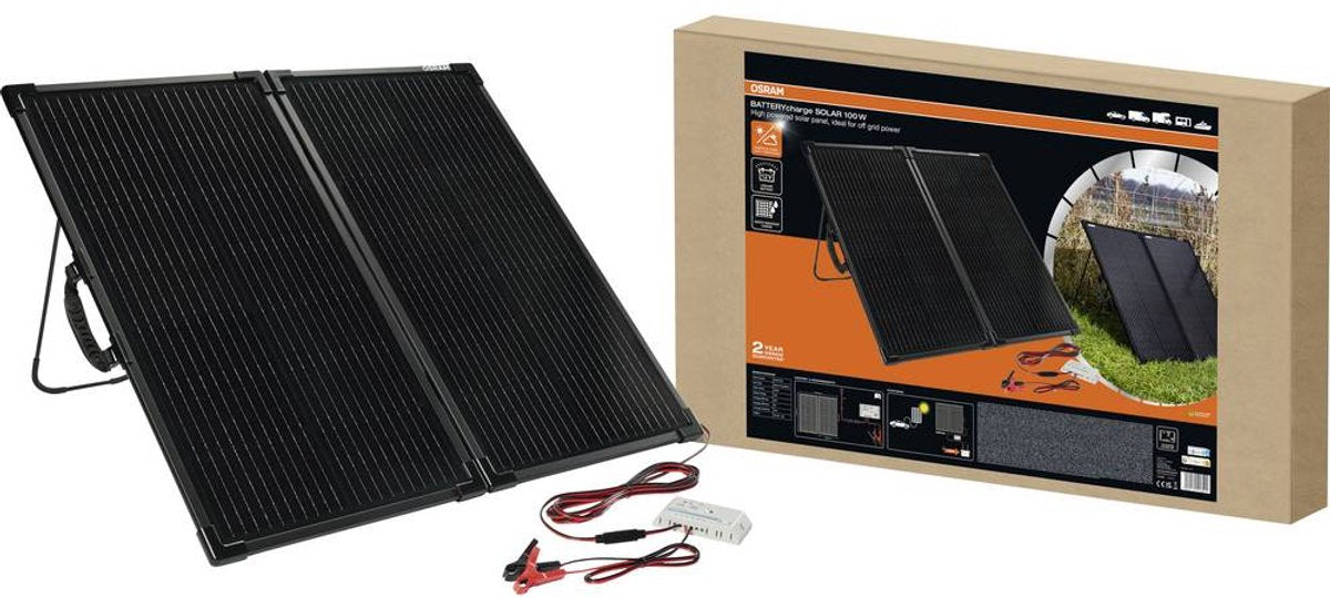 Osram Automotive batterycharge solar 100w monokristallijn zonnepaneel 100 w 12 v, 5 v