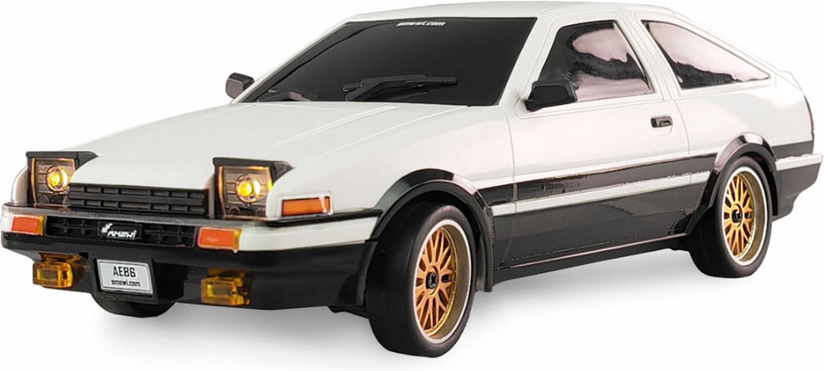 Amewi 1:18 rc auto elektro straatmodel ae86 sprinter trueno scale drift wit brushed achterwielaandrijving rtr 2,4 ghz i