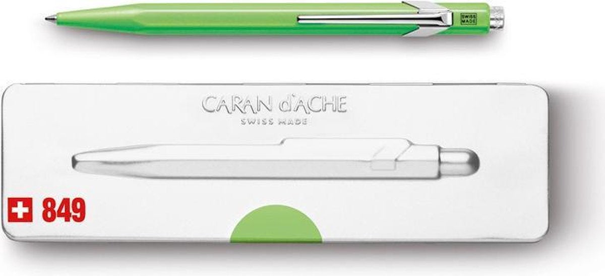 Caran D'ache 849 popline balpen fluo groen