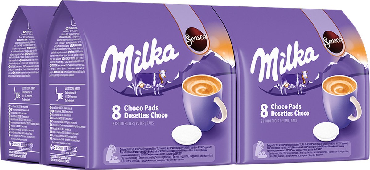 Senseo milka koffiepads - warme chocolademelk - 4 x 8 pads