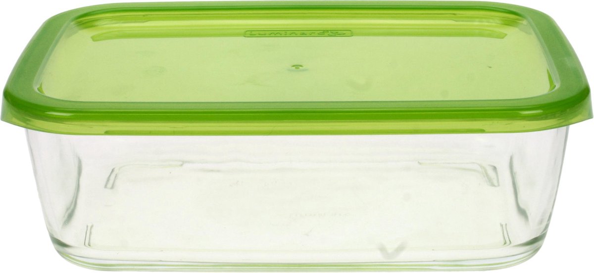 Luminarc Keep n box - bewaarbox glas - 197cl - rechthoek turquoise