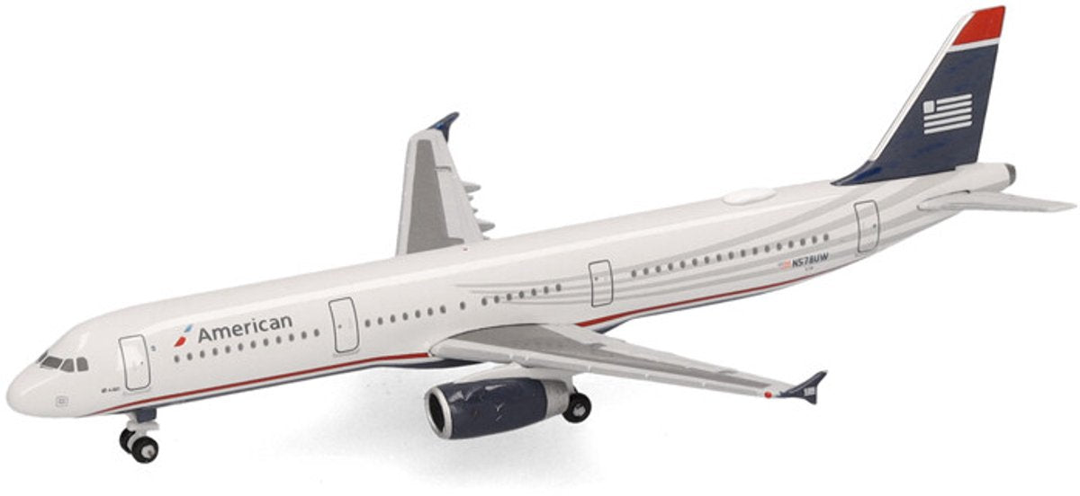 Herpa Airbus a321 american airlines us airways heritage livery