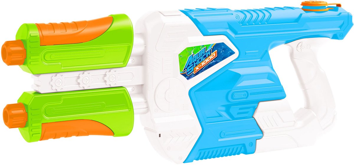 Toi-Toys Waterpistool aqua shock x1000 - 1700ml tank - dubbele waterstralen.