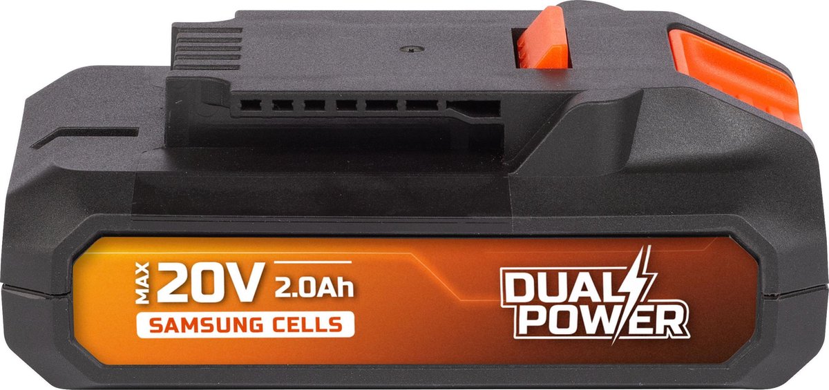 Powerplus Dual power batterij powdp9021 - 20v, 2.0ah - accu voor 20v toestellen - led-stroomindicator - batterijplatform