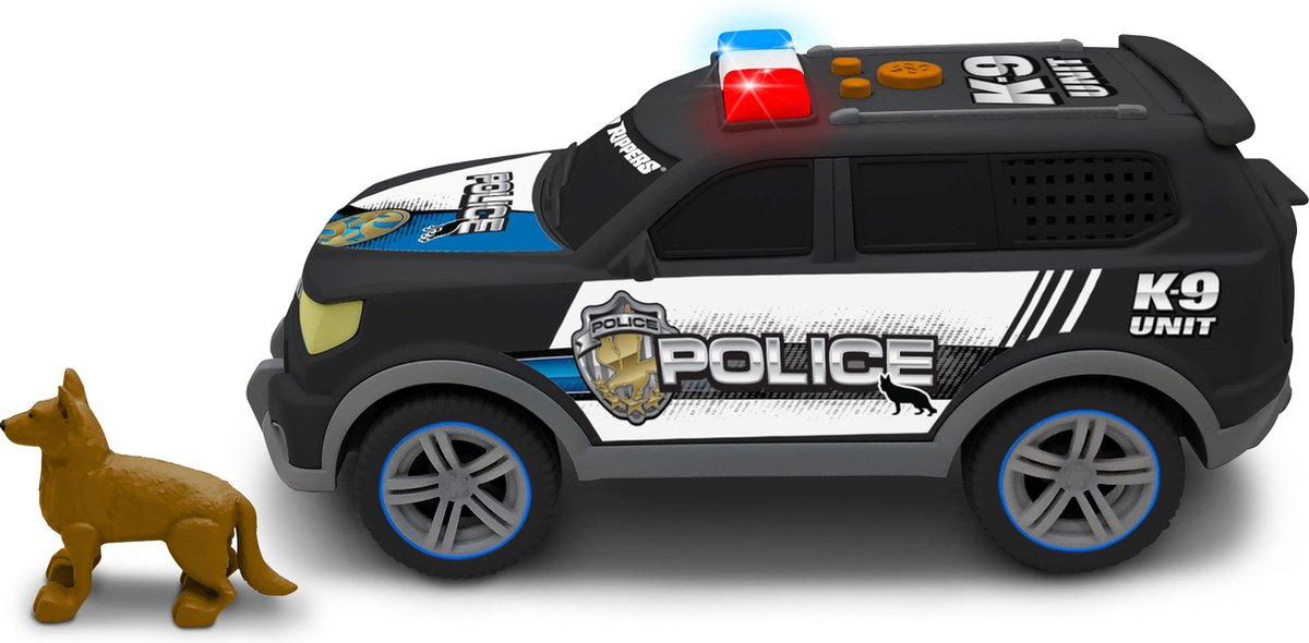 NIKKO politieauto met hond - road rippers speelgoedauto politie suv met hond, licht geluid - voor jongens en meisjes vanaf 3 jaar