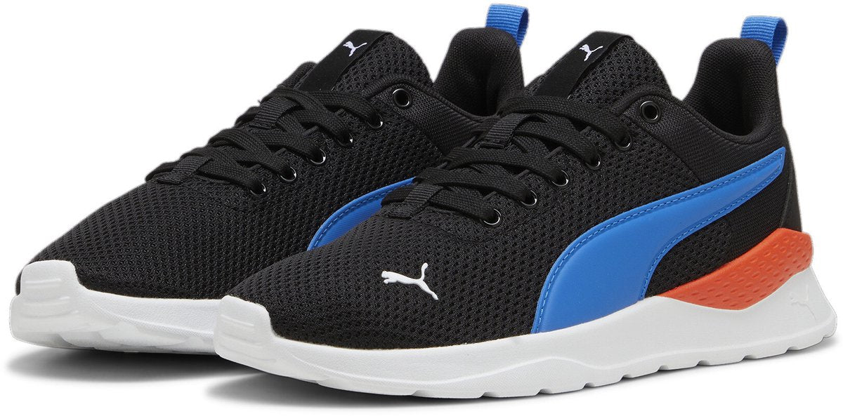 PUMA anzarun lite jr unisex sneakers - black-hyperlink blue- white-redmazing