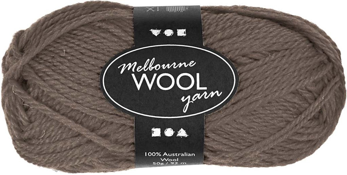 Creativ Company Cc melbourne wolgaren 50gr grijs bruin