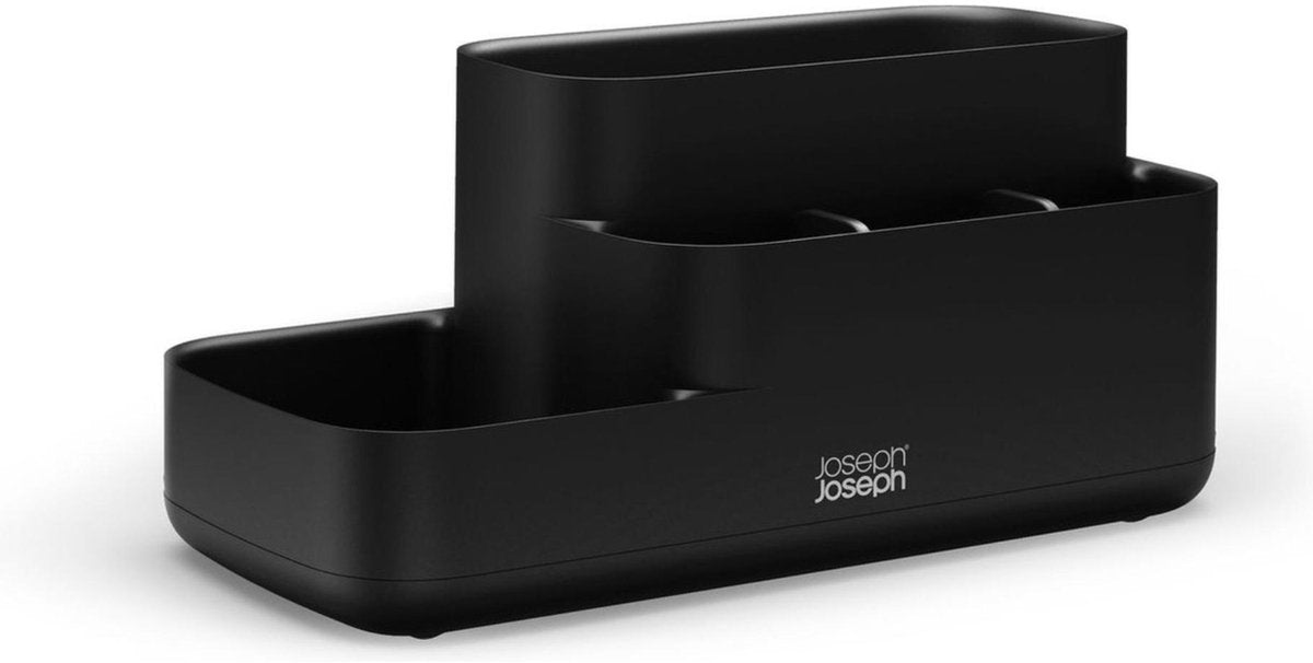 Joseph Joseph badkamer organizer - zwart - 5 compartimenten