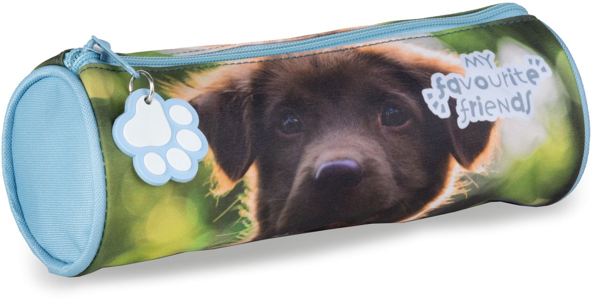 Lannoo Graphics - my favourite friends etui rond 23cm blue dog