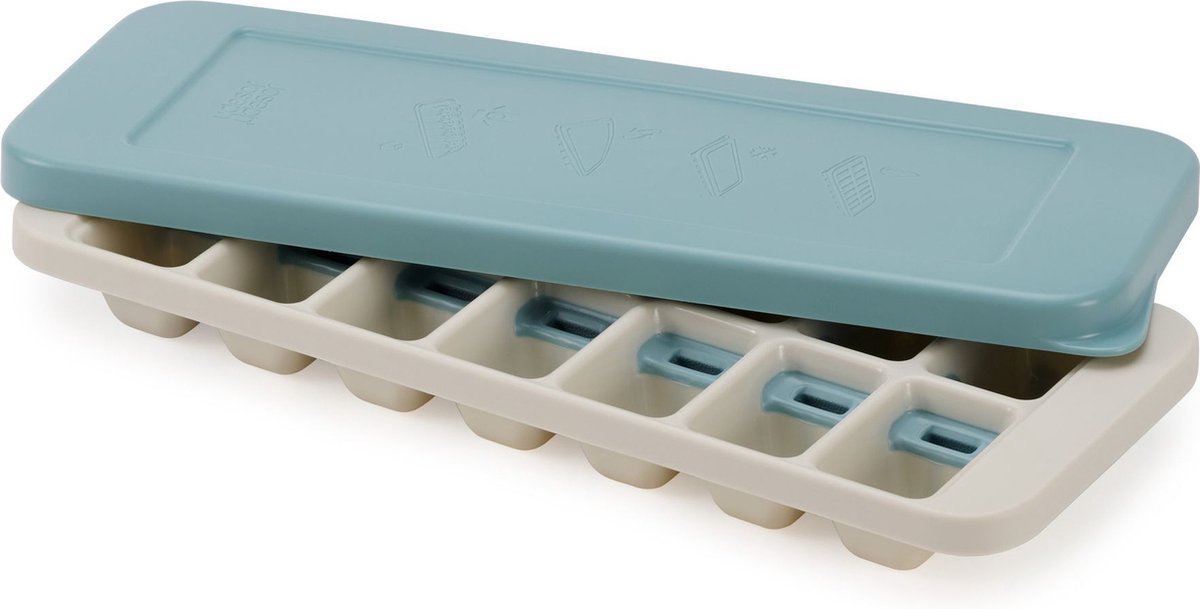 Joseph Joseph quicksnap plus ijsblokjesvorm met deksel – 14 stuks – lichtblauw