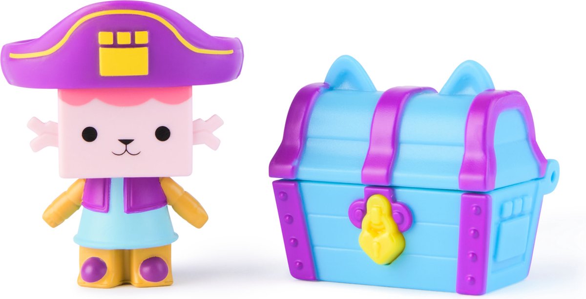 Gabby's Poppenhuis Gabby's dollhouse, baby box cat en schatkist, set van speelgoedfiguur en poppenhuisaccessoire