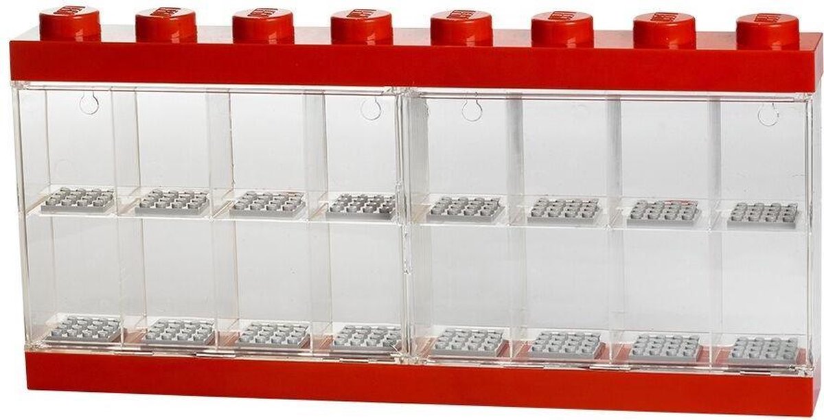 LEGO Opbergbox minifiguur 16, rood -