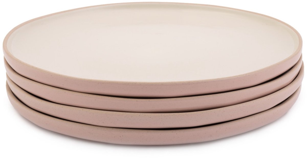 Jamie Oliver Perfect plates dinerborden, set van 4 stuks, keramiek, roze, 27 cm - | big love