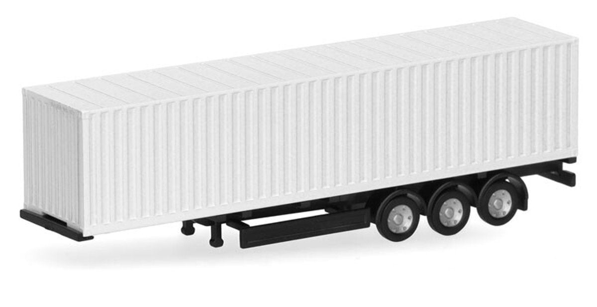 Herpa Oplegger container 3a., wit (2 st.)