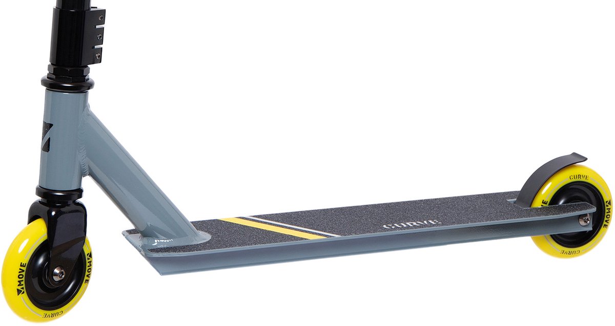 Move Stuntstep - curve - grijs geel - vanaf 4 jaar - stuurhoogte 80cm -