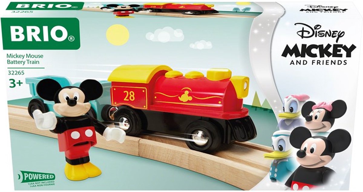 BRIO Playset micky mouse battery train 3 onderdelen