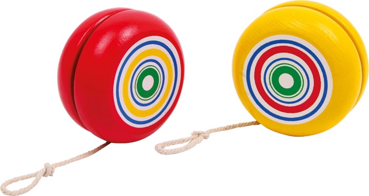 Small Foot - houten jojo geel en rood, set van 8