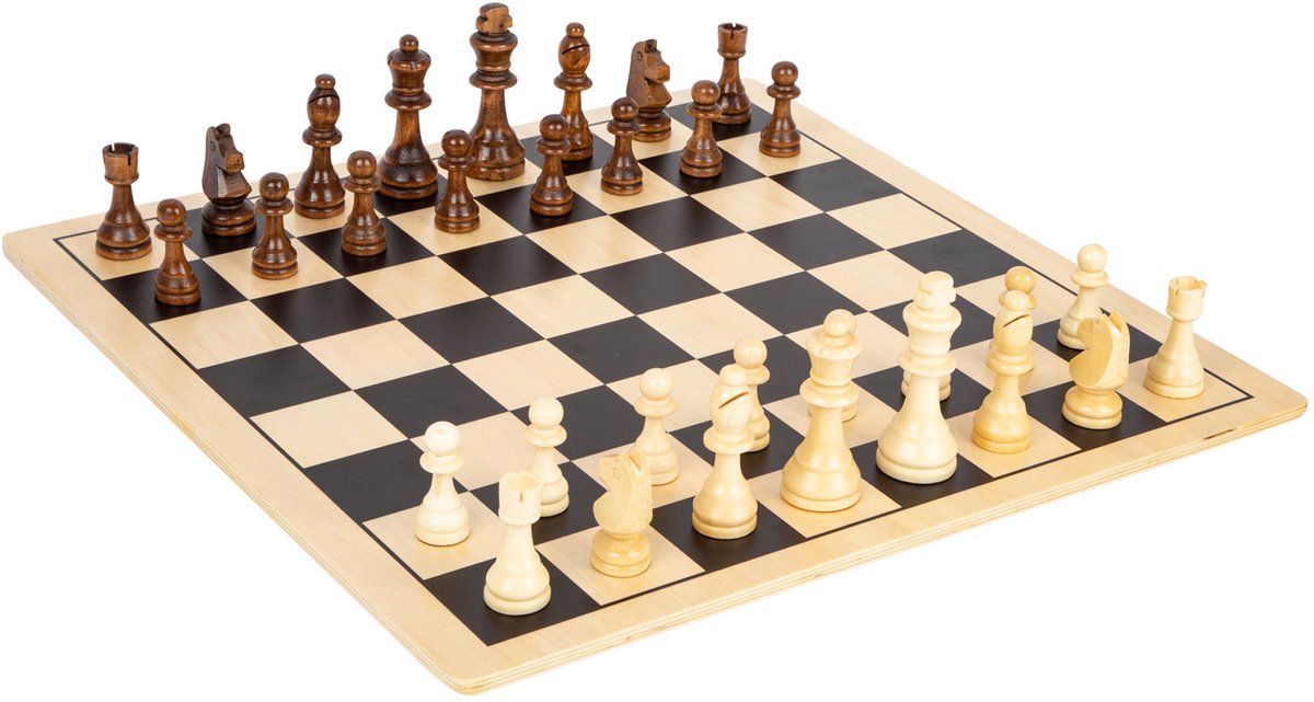 Small Foot - houten schaak en damspel xl