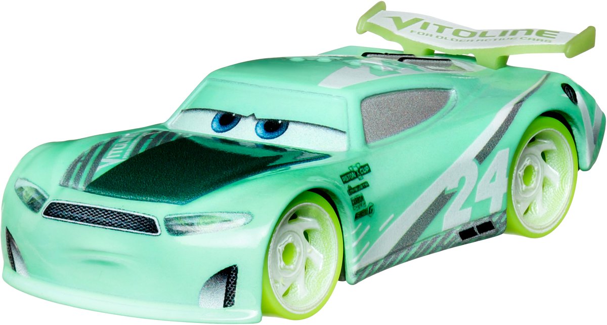 Disney Pixar Cars Disney cars glow racers chase racelot - 7 cm - schaal 1:64 - spaar ze allemaal