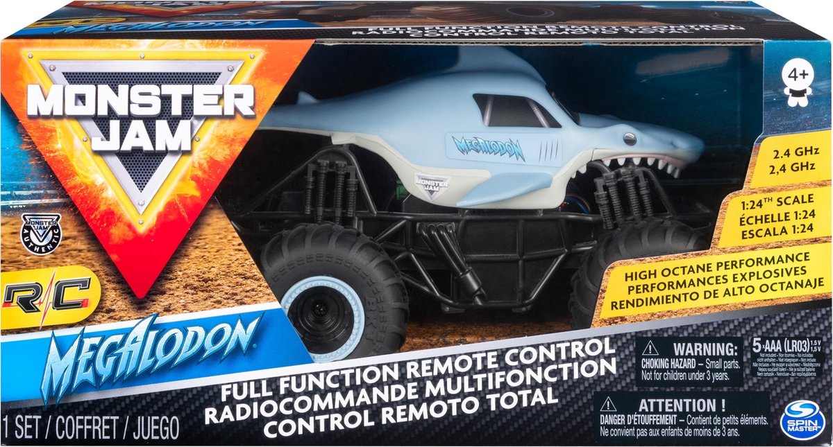 Monster Jam rc - megalodon monstertruck - schaal 1:24 - 2,4 ghz - speelgoedvoertuig