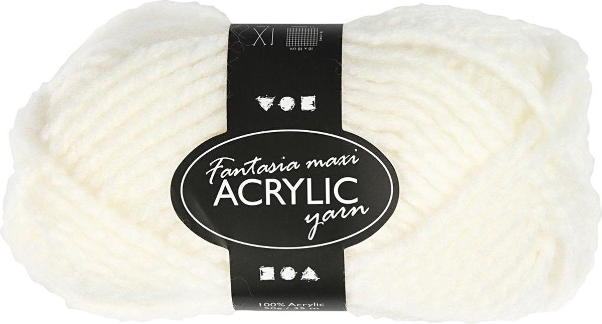 Creativ Company Creotime acrylgaren crème 35 m. 50 gram