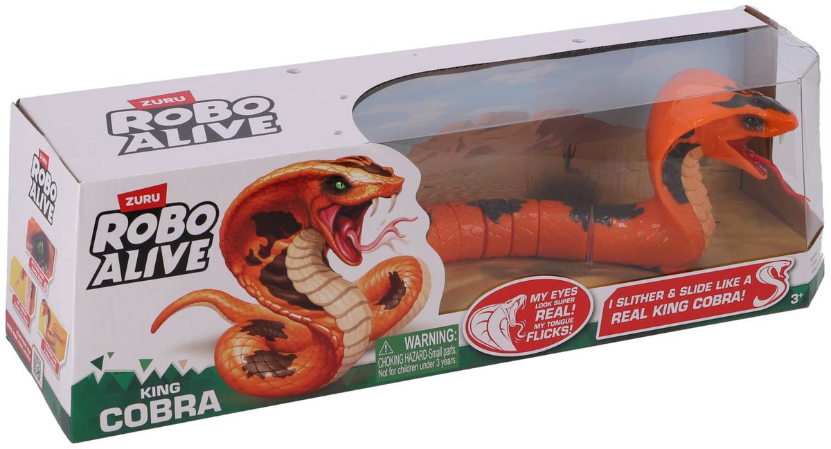 ZURU robo alive speelgoed slang cobra interactief multicolor.